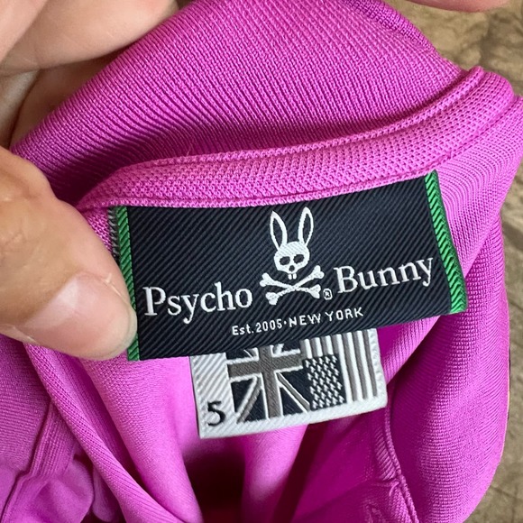 Psycho Bunny Men's Hot Pink Polo Shirt Size 5 - Picture 4 of 4
